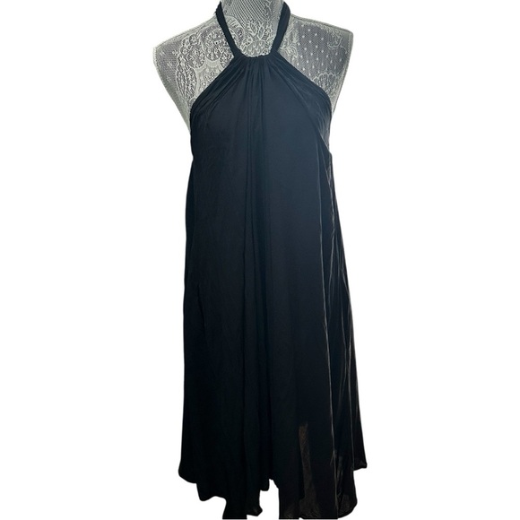 VENUS Black Halter Swim Cover-Up Dress | Flowy Resortwear | Size M - Picture 13 of 16